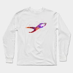 Soccer player in watercolor Long Sleeve T-Shirt